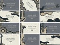 Set of business cards with musical instruments