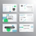 Set of business cards - vector template abstract background Royalty Free Stock Photo