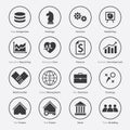 Set of Business Career Icon in Flat Design Royalty Free Stock Photo