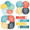 Set of business circle infographic, diagram