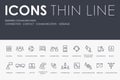 BUSINESS COMMUNICATION Thin Line Icons