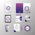 Set business company stationary template with documents Royalty Free Stock Photo