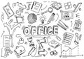 Set of business doodle pictures. Vector illustration