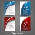 Set of business flyer template, corporate banner or cover design Royalty Free Stock Photo