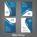 Set of business flyer template, corporate banner or cover design Royalty Free Stock Photo