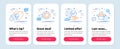 Set of Business icons, such as Approved checkbox, Ice cream, Seo timer symbols. Packing boxes line icons. Vector
