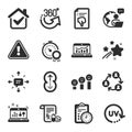 Set of Business icons, such as Best result, Sms, Web analytics symbols. Vector