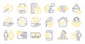 Set of Business icons, such as Bus tour, Roller coaster, 5g wifi symbols. Vector