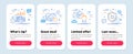 Set of Business icons, such as Checkbox, Teamwork results, Recovery cloud symbols. Vector