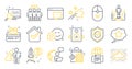 Set of Business icons, such as Cloud system, Speakers, Seo shopping symbols. Vector