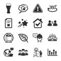 Set of Business icons, such as Full rotation, Group, Upper arrows symbols. Vector