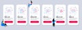Set of Business icons, such as Handout, Privacy policy, Cogwheel. Vector
