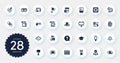 Set of Business icons, such as Helping hand, Question mark and Fingerprint flat icons. For website design. Vector