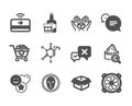 Set of Business icons, such as Hold box, Reject, Text message. Vector