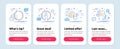 Set of Business icons, such as Info, Customer satisfaction, Loop symbols. Messages line icons. Vector