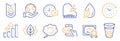 Set of Business icons, such as Messenger mail, Time, Time change. Vector