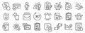 Set of Business icons, such as Seo analysis, Touchscreen gesture, Click hands. Vector