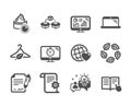 Set of Business icons, such as Seo timer, Idea, Signing document. Vector