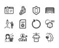 Set of Business icons, such as Technical documentation, 3d chart, Start business. Vector