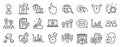 Set of Business icons, such as Throw hats, Dot plot, Innovation. Vector