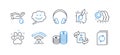 Set of Business icons, such as Wash hands, Technical algorithm, Pet friendly. Vector