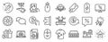 Set of Business icons, such as Wifi, Swipe up, Recovery tool. Vector