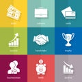 Set of business icons. Vector