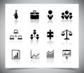 Set of business icons Royalty Free Stock Photo