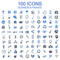 Set of 100 Business Icons - vector