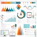 Set of Business Infographic elements. Royalty Free Stock Photo
