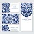 Set of business or invitation cards templates, Royalty Free Stock Photo