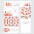 Set of business or invitation cards templates, Royalty Free Stock Photo