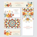 Set of business or invitation cards templates Royalty Free Stock Photo