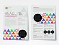 Set of business magazine cover , flyer, brochure flat design tem