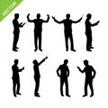 Business man silhouettes vector