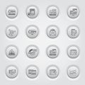 Set of Business and Marketing icons. Button Design