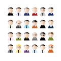 Set of business men peoples icons, cartoon for