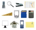 Set of business objects Royalty Free Stock Photo