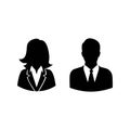 Set of vector men and women with business avatar profile picture Royalty Free Stock Photo