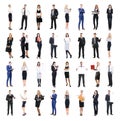 Set of business people isolated on white Royalty Free Stock Photo