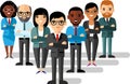 Set of business peoples in flat colorful style Royalty Free Stock Photo