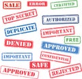 Set of Business Stamp Royalty Free Stock Photo