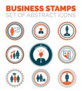 Set of business stamps