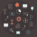 Set of business strategy icons. Vector illustration decorative design Royalty Free Stock Photo