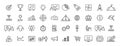 Set of 40 Business strategy web icons in line style. Startup, investment, financial, development, marketing, idea. Vector Royalty Free Stock Photo