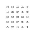 Business and Technology Line Icons Set â Data, Cloud, Network and Analytics Symbols Royalty Free Stock Photo