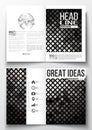 Set of business templates for brochure, magazine, flyer, booklet or annual report. Abstract polygonal background, modern Royalty Free Stock Photo