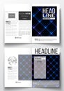 Set of business templates for brochure, magazine, flyer, booklet or annual report. Abstract polygonal background, modern Royalty Free Stock Photo