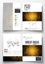 Set of business templates for brochure, magazine, flyer, booklet or annual report. Abstract polygonal background, modern Royalty Free Stock Photo