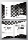 Set of business templates for brochure, magazine, flyer, booklet or annual report. Abstract polygonal background, modern Royalty Free Stock Photo